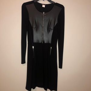 VENUS spandex dress w leather front 🖤